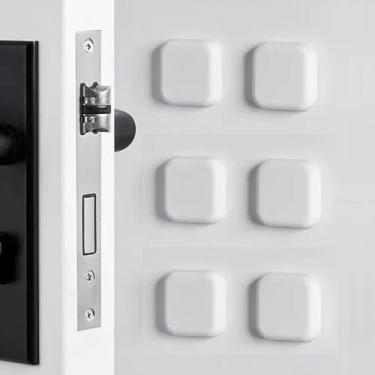 Imagem de 6 peças de batente de porta para protetor de parede protetor de para-choque de maçanetas de porta protetor de para-choque silenciador autoadesivo