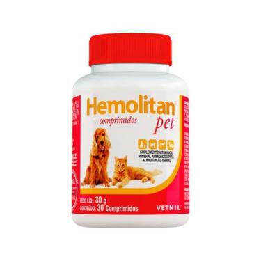 Imagem de Hemolitan Pet 30 Comprimidos - Vetnil