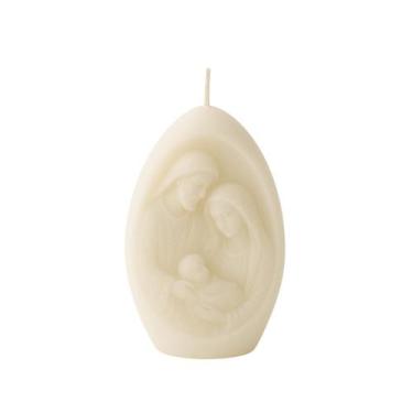 Imagem de Vela Presépio 3D Natal Branco Decoração Religiosa - Zein