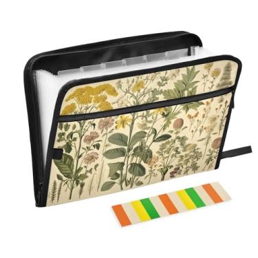 Imagem de Wassud Pasta organizadora de arquivos de papel A4 com etiquetas e pastas de arquivos expansíveis, 13 bolsos