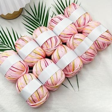 Imagem de 1 peça de lã de seda tingida gradiente colorido e fio de mistura de caxemira adequado para tricô, suéteres de crochê, cachecóis, chapéus, vários buquês de bonecas faça você mesmo, etc. Várias cores