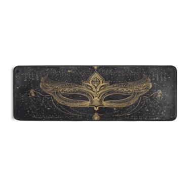 Imagem de Burbuja Tapete de corrida retrô de carnaval 61 x 183 cm, tapete lavável antiderrapante com suporte de borracha, tapete para sala de estar, corredor, decoração de casa