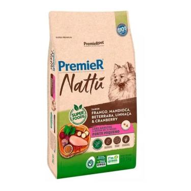 Imagem de Ração Nattu Cães Adultos Raças Peq. Mandioca 10,1kg Premier