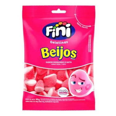 Imagem de Bala de Gelatina Beijos Fini 90g
