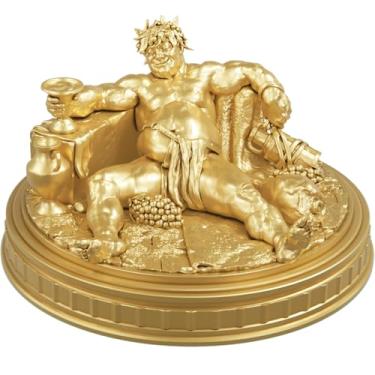 Imagem de Estátua Dionísio Mitologia Grega Estatueta Baco - Versão 4 (Cor Ouro)
