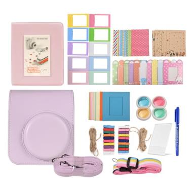 Imagem de Acouto Kit de Acessórios para Câmera Instantânea Mini 12, Pacote de Acessórios para Mini 12 Com Bolsa para Câmera, Alça, álbum, Adesivos, Clipes e Muito Mais (PINK)