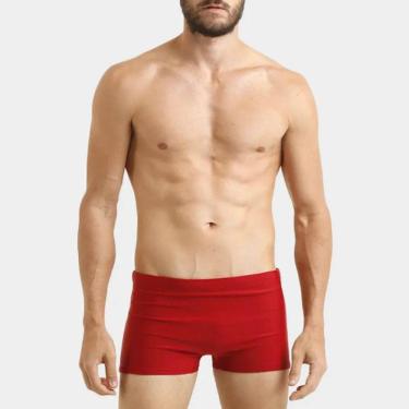 Imagem de Sunga Boxer Vermelha Premium Masculina Hana Rio Poliamida
