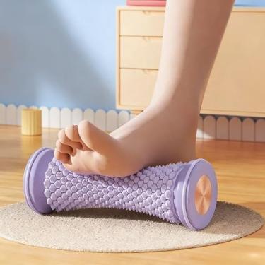 Imagem de Rolo de massagem para os pés, treinador manual, rolo massageador de pés portátil para homens e mulheres, 1 pacote (roxo)