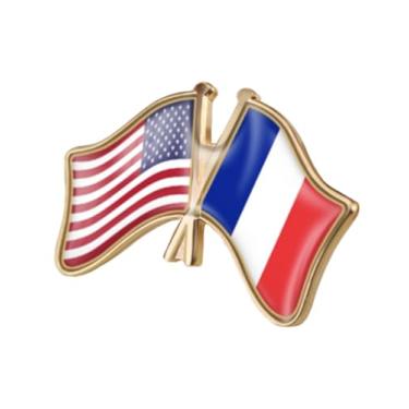 Imagem de QTAOEIONG Bandeiras dos Estados Unidos, EUA, América, EUA e muitos outros países, broche de liga de amizade com cruz, 1.3x0.9inch/32x23mm, Metal, Sem Pedra Preciosa