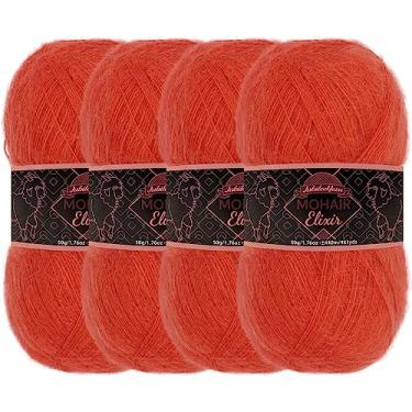 Imagem de JubileeYarn Fio de Elixir Mohair – Mistura de Lã para Bebês 50 g/novelo – Mimosa – 4 novelos