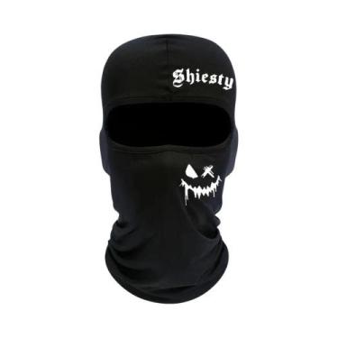 Imagem de Máscara Balaclava Unissex Com Estampa De Rosto Sorridente, Cobertura D
