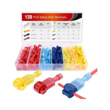 Imagem de Kit De Conectores Rápidos Isolados Masculinos 120 Peças 60 Pares Termi
