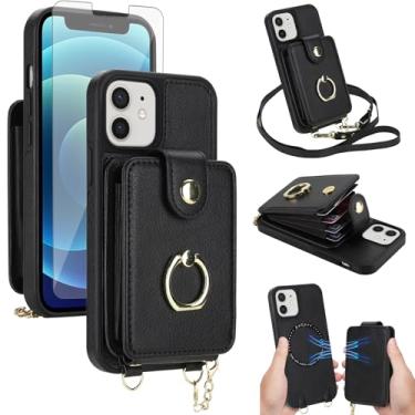Imagem de Asuwish Capa de telefone para iPhone 12 Pro Max capa carteira e protetor de tela anel suporte compatível com bloqueio de RFID MagSafe iPhone12promax 5G i 12s Plus iPhone12 12pro Promax para mulheres