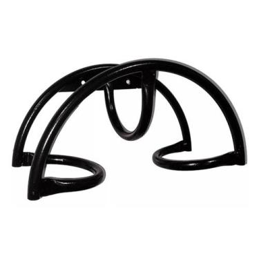 Imagem de Suporte Fixo Enrolador De Mangueira Jardim Borracha Até 30 Metros Meia