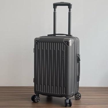 Imagem de Mala de Bordo ABS 10kg 17” a 21” Polegadas Mala de Viagem com Rodinhas 360° Cadeado Código (Cinza-18”(9KG) Modelo-DDD333)