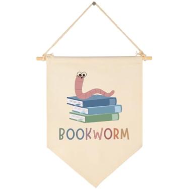 Imagem de Quarto de bebê acima do berço sala de aula decoração de porta de sala de leitura - bebê, chuveiro, presente de aniversário de Natal para meninos e meninas crianças pequenas - bandeira pendurada em