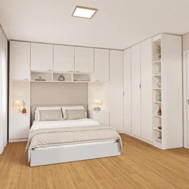 Imagem de Guarda-roupa Modulado de Canto 11 Portas 7 Peças Hera Cabecasa Madeira