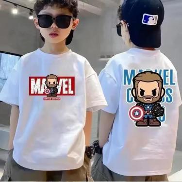 Imagem de Camiseta Infantil Capitão América Filme Marvel Comics-Unissex