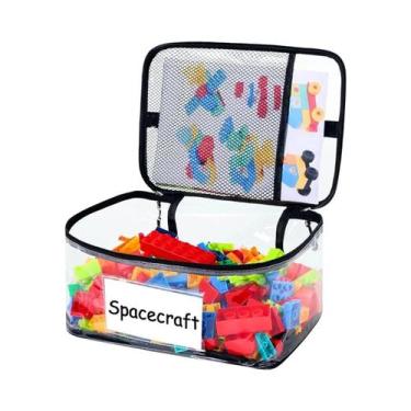 Imagem de Bolsa De Armazenamento De Brinquedos Em PVC Transparente De Grande Cap