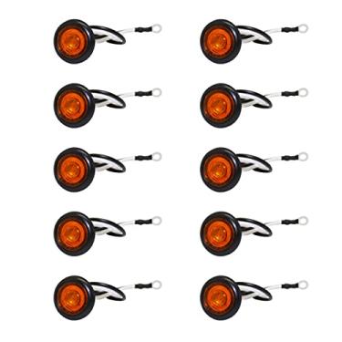 Imagem de MAXXHAUL 50570 10 peças de luzes LED de 1,9 cm e indicador de luz de âmbar para trailers de 12 V CC, trailers, caravanas, barcos e caminhões