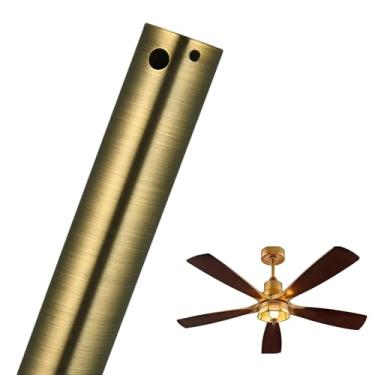 Imagem de Haste de ventilador de teto de 61 cm com cabo de extensão, haste inferior de 6 pés para ventilador de teto, diâmetro externo de 2,5 cm, lança de teto adequada para uma ampla gama de ventiladores