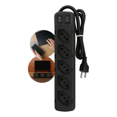 Imagem de 2X Régua Extensão Elétrica De 6 Tomadas Filtro Linha Cabo Dr