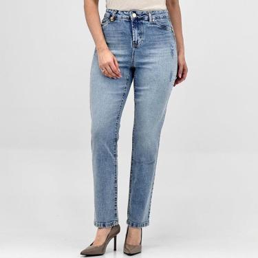 Imagem de Calça Young Style Jeans Reta Feminina-Feminino