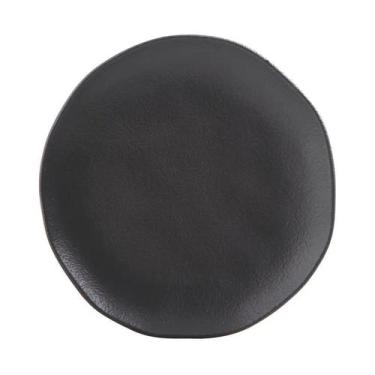 Imagem de Kit 2 Pratos Sobremesa Orgânico Preto Matte - Porto Brasil