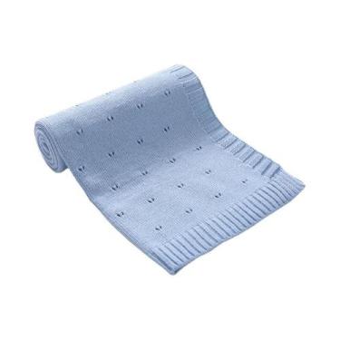 Imagem de Cobertor De Malha Xadrez Para Bebês Recém-nascidos, Meninos E Meninas,