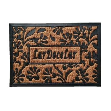 Imagem de Capacho de Borracha Estampado para Porta de Entrada Sala e Quarto – Antiderrapante 60x40cm (Panam! Floral)