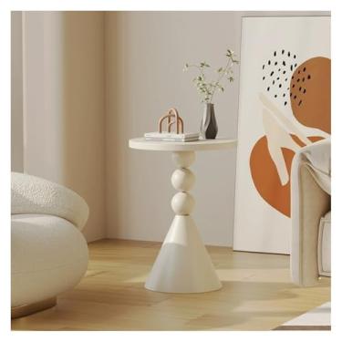 Imagem de Mesa lateral de sofá moderna, pequena para uso doméstico, sala de estar, mesa de centro, mesa de cabeceira pequena, simples