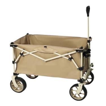 Imagem de Carrinho de praia portátil - capacidade de 150 L, design dobrável em quatro vias, ideal para acampamento, piquenique e atividades ao ar livre - Equipamento de praia conveniente e durável