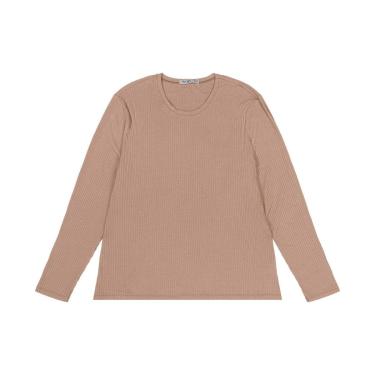 Imagem de Blusa Manga Longa Ribana Canelada Secret Glam Marrom-Feminino