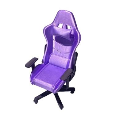 Imagem de MotiveTech Cadeira Gamer em escala 1:12, Modelo Micro, Cenário de Sala de Jogos, Mobiliário Miniatura Retrô e Casual para Construção de Maquetes de Trens e, Tolet