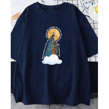 Imagem de Camiseta Nossa Senhora Aparecida Cuida De Mim Aesthetic Unissex - Snek