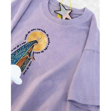Imagem de Camiseta Nossa Senhora Aparecida Cuida De Mim Aesthetic Unissex - Snek