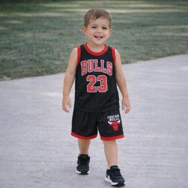 Imagem de Conjunto infantil roupa basquete meninos esporte infantil juvenil cami