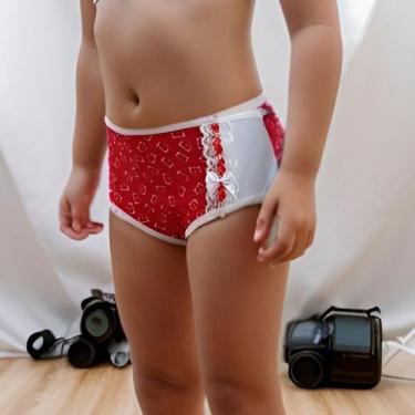 Imagem de Calcinha Infantil Amoreco Cor:Viés Branco/Estampas VariadasTamanho:GG 