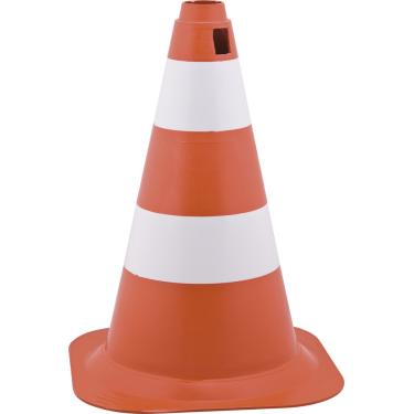 Imagem de Cone sinalização 75cm laranja/branco polietileno - Vonder