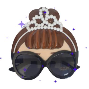 Imagem de Máscara Óculos De Princesa C/ Coroa Passeios