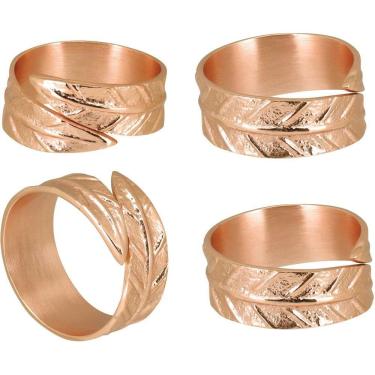 Imagem de Anel Guardanapo 2X5X5Cm Metal Cobre 4Pç