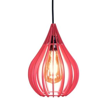 Imagem de Luminária Teto Lustre Pendente Balcão Cozinha Sala Chile Cor:vermelho