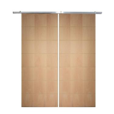 Imagem de Porta Dupla De Correr P- Verniz Frisada F09 - 210x120