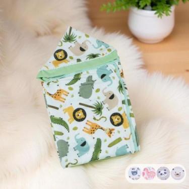 Imagem de Toalha De Banho Para Bebe Estampada Com Capuz Menino Menina - Maria's 
