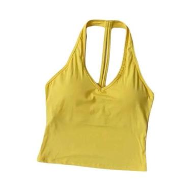 Imagem de Colete Esportivo Feminino De Verão Com Decote Em V E Design De Costas 