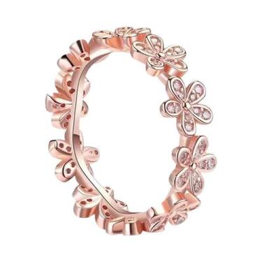 Imagem de Conjunto De Anéis De Casamento Em Prata Esterlina 925 Banhado a Ouro R