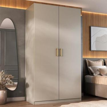 Imagem de Guarda-Roupa Solteiro Marsala 2 Portas 3 Gavetas Bege - Modern