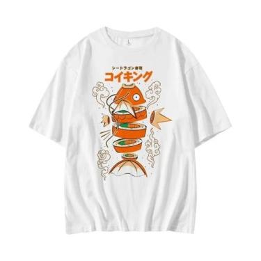 Imagem de Camiseta Unissex De Verão Com Estampa Pokémon King Carp Sushi Sashimi,