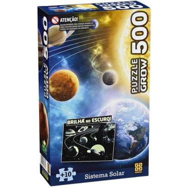 Imagem de Quebra Cabeça Puzzle 500 Sistema Solar Brilha no Escuro Grow