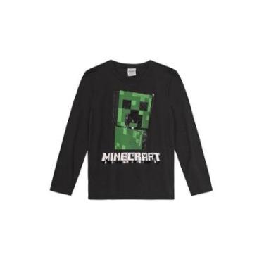 Imagem de Camiseta infantil menino Minecraft em gel Brandili-Masculino